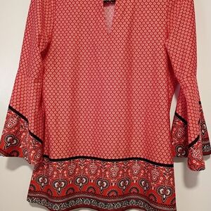 New Directions Womens Size M Flared Long Sleeve Shirt